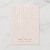 LINEN BLUSH LIGHT STRINGS STUD EARRING DISPLAY VISITEKAARTJE (Voorkant)
