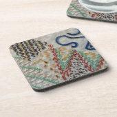 Linen borduurwerk onderzetter (Linkerzijde)