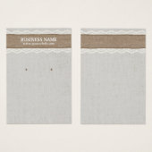  Linen Burlap- en Lace-beeldscherm Visitekaartjes (Voorkant /achterkant)