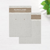  Linen Burlap- en Lace-beeldscherm Visitekaartjes (Bureau)