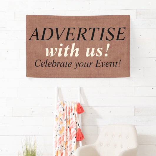 Linen Canvas naadloos patroon 2 + uw ideeën Spandoek (Insitu)