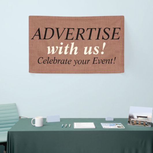 Linen Canvas naadloos patroon 2 + uw ideeën Spandoek (Beurs)
