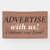 Linen Canvas naadloos patroon 2 + uw ideeën Spandoek (Horizontaal)