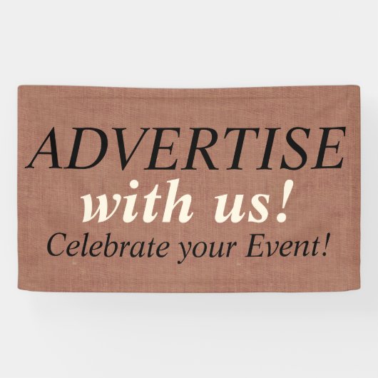 Linen Canvas naadloos patroon 2 + uw ideeën Spandoek (Horizontaal)