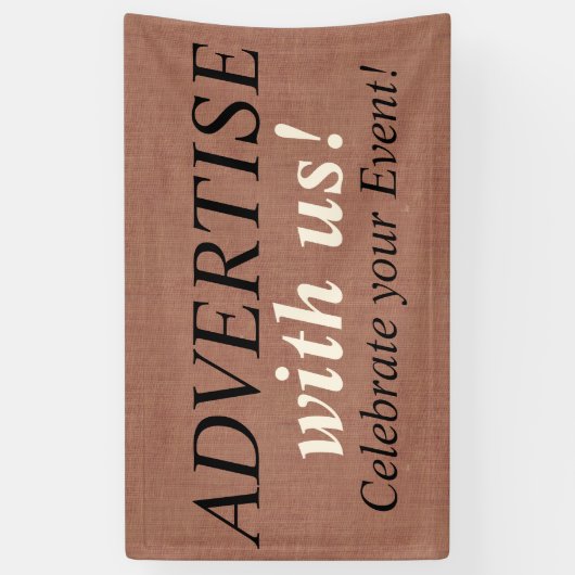 Linen Canvas naadloos patroon 2 + uw ideeën Spandoek (Verticaal)