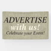 Linen Canvas naadloos patroon 4 + uw ideeën Spandoek (Horizontaal)