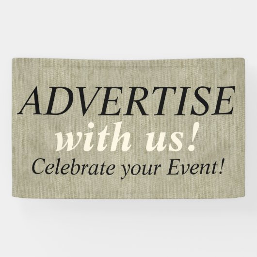 Linen Canvas naadloos patroon 4 + uw ideeën Spandoek (Horizontaal)