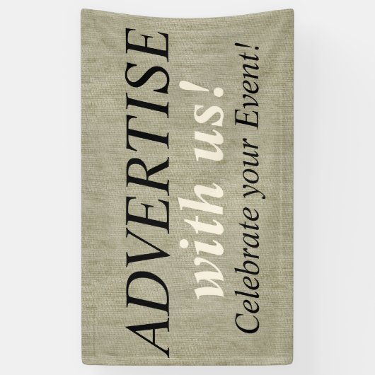 Linen Canvas naadloos patroon 4 + uw ideeën Spandoek (Verticaal)