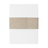 Linen Canvas Wedding Monogram Initiaal Uitnodigingen Wikkel (Achterkant Voorbeeld)