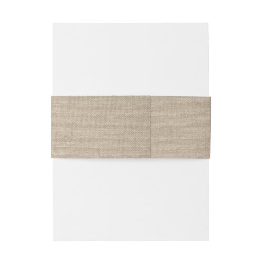 Linen Canvas Wedding Monogram Initiaal Uitnodigingen Wikkel (Achterkant Voorbeeld)