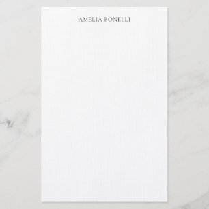 Linen Classical Minimal Professional Plain Briefpapier