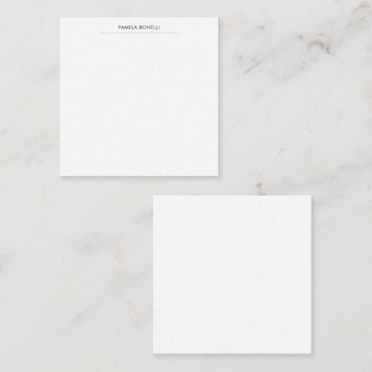 Linen Classical Minimal Professional Plain Notitiekaartje (Voorkant / Achterkant)