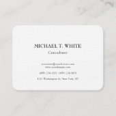 Linen Classical Minimalist Professional Chubby Visitekaartje (Voorkant)