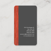 Linen Colorful Red Bricks Grey Visitekaartje (Achterkant)