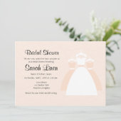 Linen Cream Custom Vrijgezellenfeest Invitae Kaart (Staand voorkant)