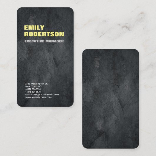 Linen Creative Gray Trendy Modern Minimalist Plain Visitekaartje (Voorkant / Achterkant)