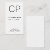 Linen Creative Monogram Modern minimalist Visitekaartje (Voorkant / Achterkant)