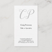 Linen Creative Monogram Modern minimalistische Zak Visitekaartje (Voorkant)