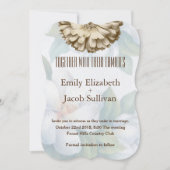 Linen Daisy Lime Green Natuur Wedding Invitation Save The Date (Voorkant)