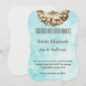 Linen Daisy Lime Green Natuur Wedding Invitation Save The Date (Voorkant / Achterkant)