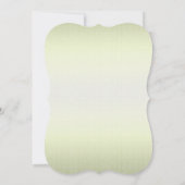 Linen Daisy Lime Green Natuur Wedding Invitation Save The Date (Achterkant)