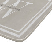 Linen Double Border Monogram Snijplank (Hoek)