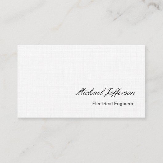 Linen Electrical Engineer Visitekaartje (Voorkant)