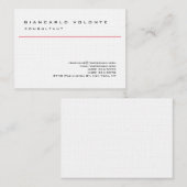 Linen Elegant Simple Plain Professional Visitekaartje (Voorkant / Achterkant)