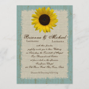 Linen en Barnwood Sunflower Kaart