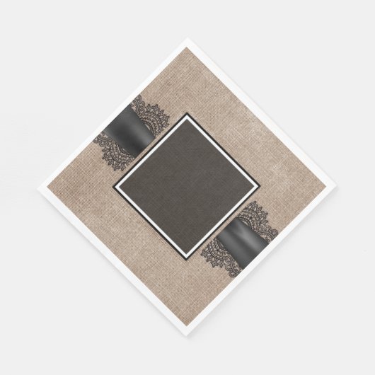 Linen en kant servet (Hoek)