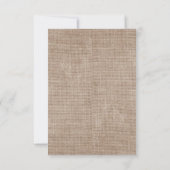 Linen en lace bedankt je kaart (Achterkant)