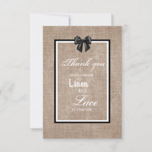 Linen en lace bedankt je kaart