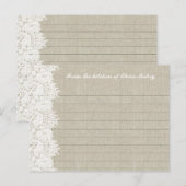 Linen- en White Lace-kaarten voor persoonlijk gebr Briefkaart (Voorkant / Achterkant)