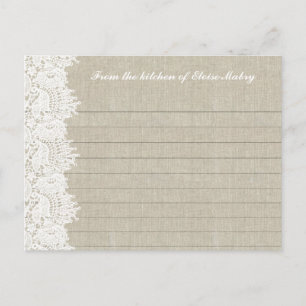 Linen- en White Lace-kaarten voor persoonlijk gebr Briefkaart