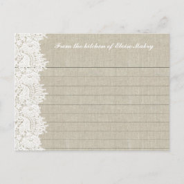 Linen- en White Lace-kaarten voor persoonlijk gebr Briefkaart