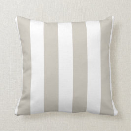 Linen en White Striped Kussen