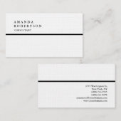 Linen Exclusive Special Plain Trendy Minimalist Visitekaartje (Voorkant / Achterkant)