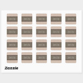 Linen Fancy Lattice Wedding Stickers (Vel)
