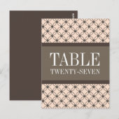 Linen Fancy Tabelnummer Briefkaart (Voorkant / Achterkant)