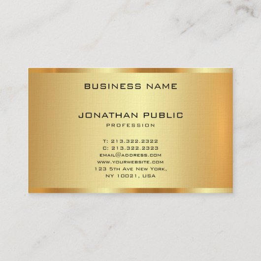 Linen Faux Gold Sjabloon Monogram Initiaal Aangepa Visitekaartje (Achterkant)