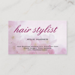 Linen Feminine Floral Hair Stylist Professional Visitekaartje