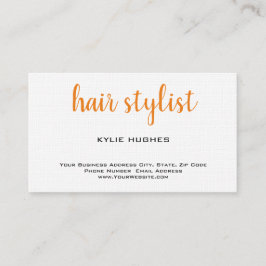 Linen Feminine Hair Stylist Professional Visitekaartje