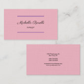 Linen Feminine Trendy Modern Professional Plain Visitekaartje (Voorkant / Achterkant)