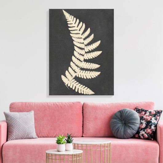 Linen Fern Canvas Afdruk (Insitu (Woonkamer))