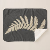 Linen Fern Sherpa Deken (Voorkant (horizontaal))
