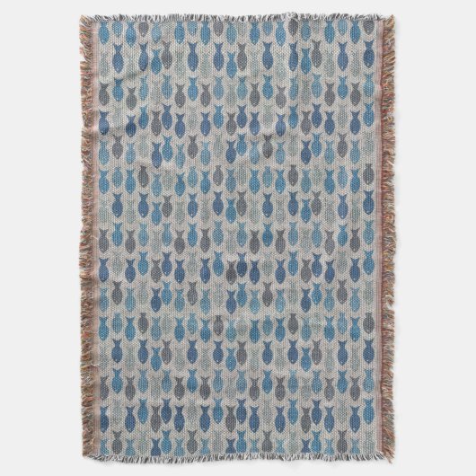 Linen Fish Deken (Voorkant Verticaal)