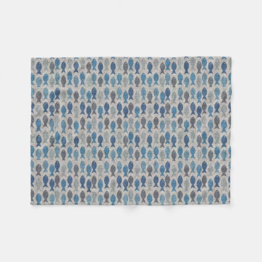 Linen Fish Fleece Deken (Voorkant (Horizontaal))