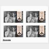 Linen Fleur De Lis Banner sparen de Stickers van d (Vel)
