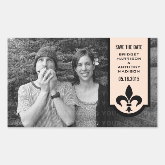 Linen Fleur De Lis Banner sparen de Stickers van d (Voorkant)