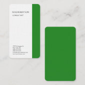 Linen Forest Green White-minimalistische professio Visitekaartje (Voorkant / Achterkant)